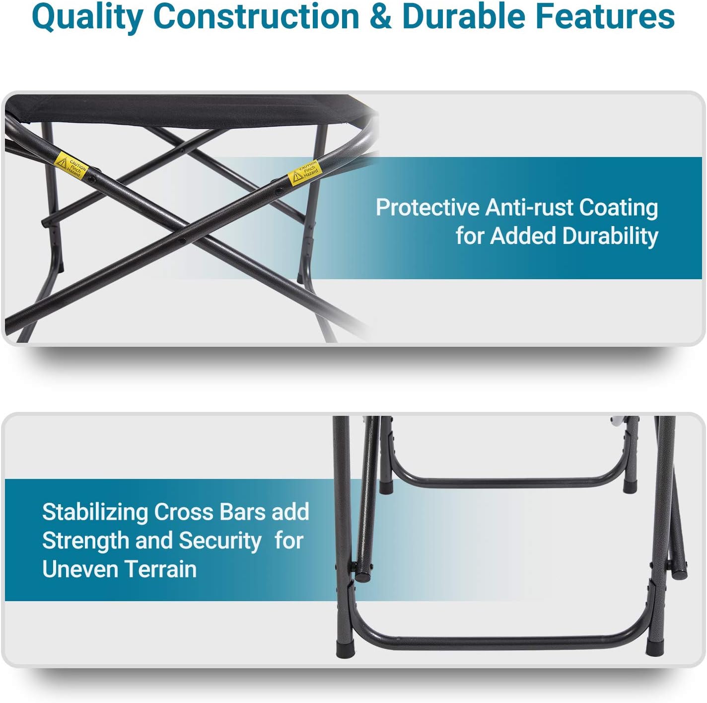 AsterOutdoor Folding Directors Chair with Collapsible Side Table for Outdoors Camping Lawn Fishing, Supports 250lbs