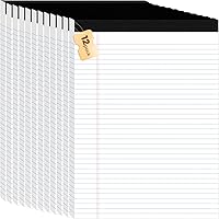 Vista 13 de Paquete de 2 blocs legales de 8.5 x 11 pulgadas, 50 hojas/paquete, blocs de escritura blancos con rayas universitarias y perforadas, blocs de papel