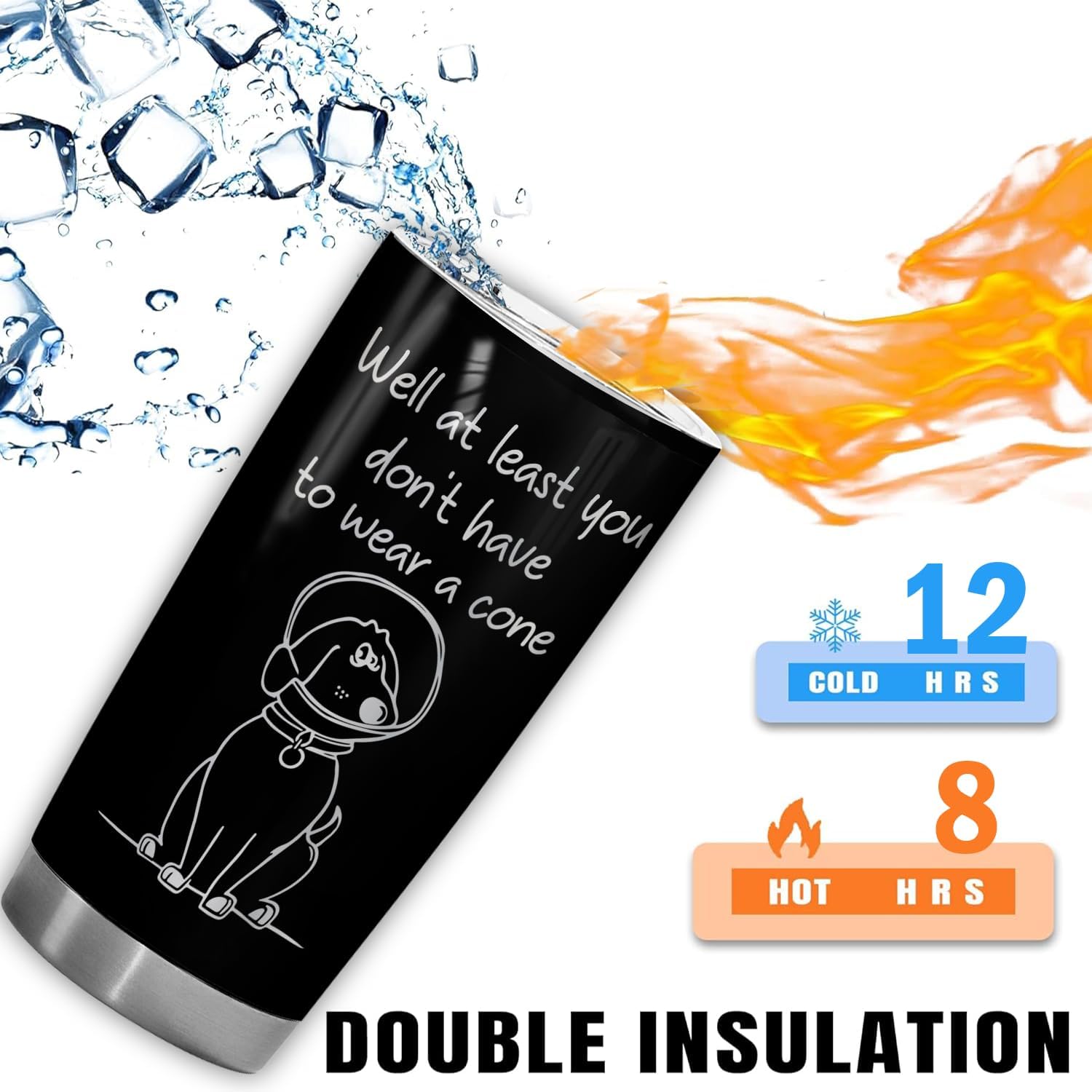 4LIEUBASMI Funny Recovery 20 oz Black Tumbler, Get Well Soon Cup - Feel Better Gifts For People In Recovery After Surgery, Chemo Patients, Cancer Gift For Sick Friends, Condolence, Divorce - Image 4