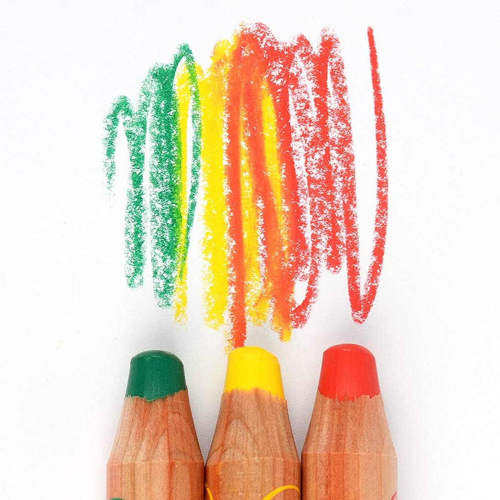 YYMIYU Children's Coloring Crayon Painting Scribble Oil Pastel 9 Color Wood