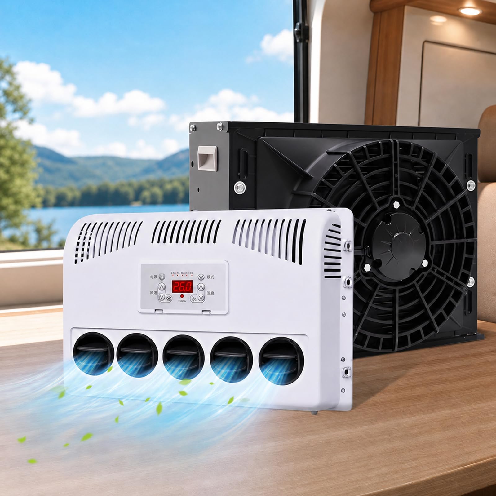 12v/24v Universal Elektrische Rv, Energiesparender Inverter Mit Batterieschutz, FüR LKW Busse Wohnmobile Wohnwagen Bagger,Schwarz 24v-Black