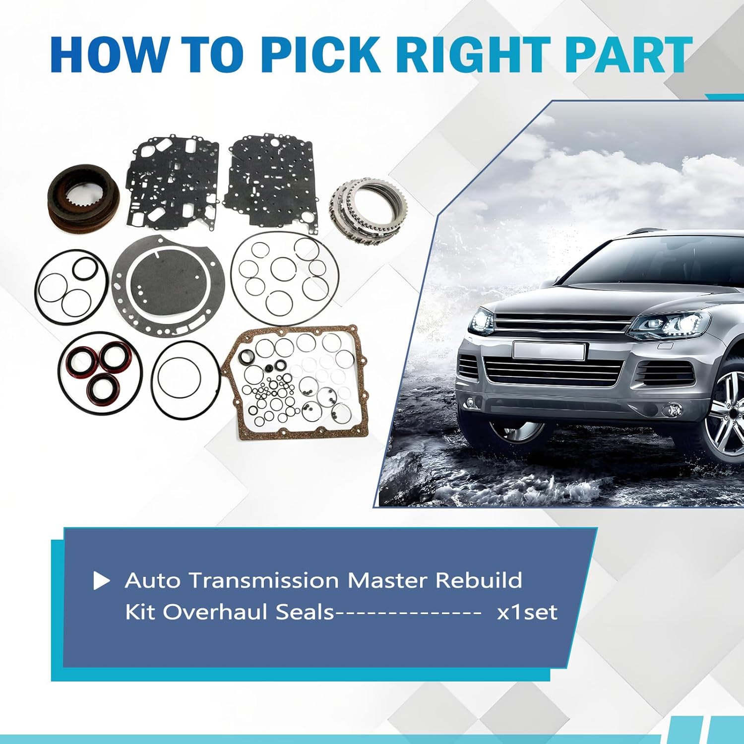 Transmission Master Overhaul Rebuild Kit 62TE Compatible with Dodge Ram 200 Routan Pacifica 2008-UP After-Market Parts