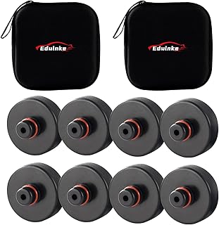 Lifting Jack Pads Replacement, Upgraded Rubber Sturdy Jack Stands Pucks for Tesla Model 3/S/X/Y, 2016-2025 Lift Fixture Adapter with Protective Ring, Battery Protection, 2PCS