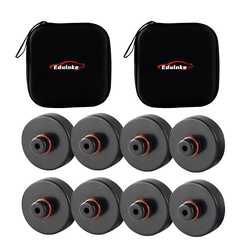 Kit de calços de borracha para macaco de piso Edulnke, compatível com Tesla Model 3, S, X e Y, 8 peças