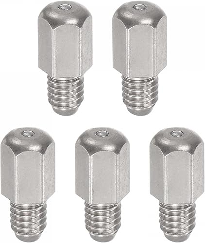 Miniatura 7 de uxcell Engrase recta de latón M3 x 0.020 in rosca hidráulica accesorios de montaje de grasa, 5 unids