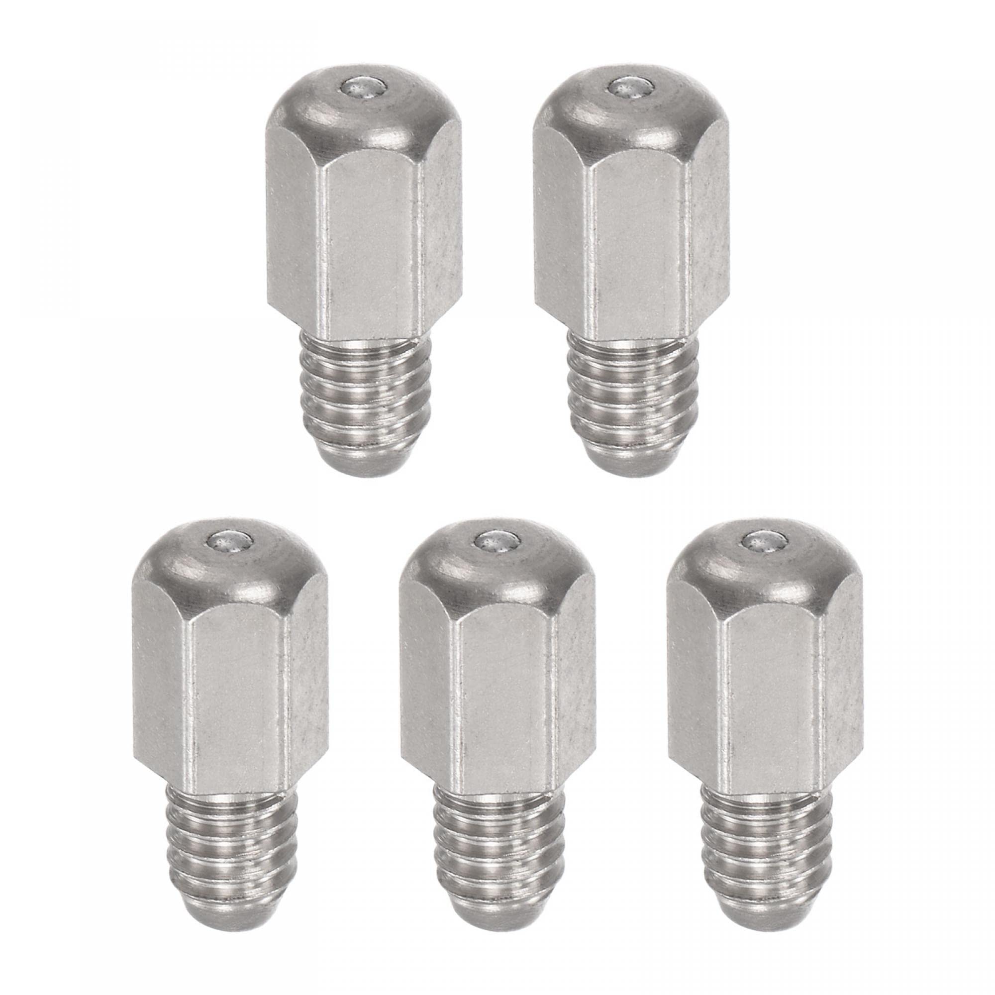 uxcell Brass Straight Grease Fitting M4 x 0.7 Thread Hydraulic Grease Fitting Accessories, 5Pcs