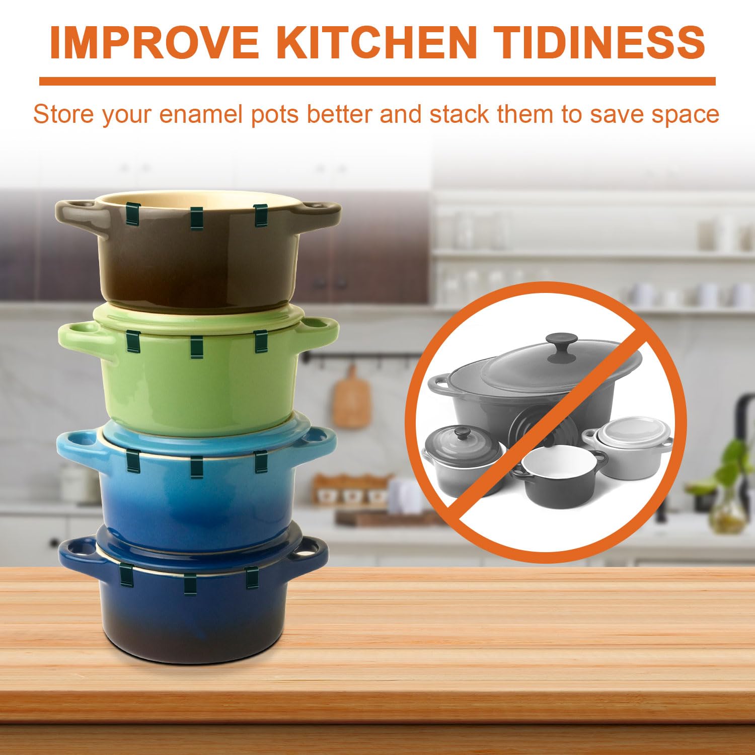 12pcs Dutch Oven Lid Protector Clips - Image 4