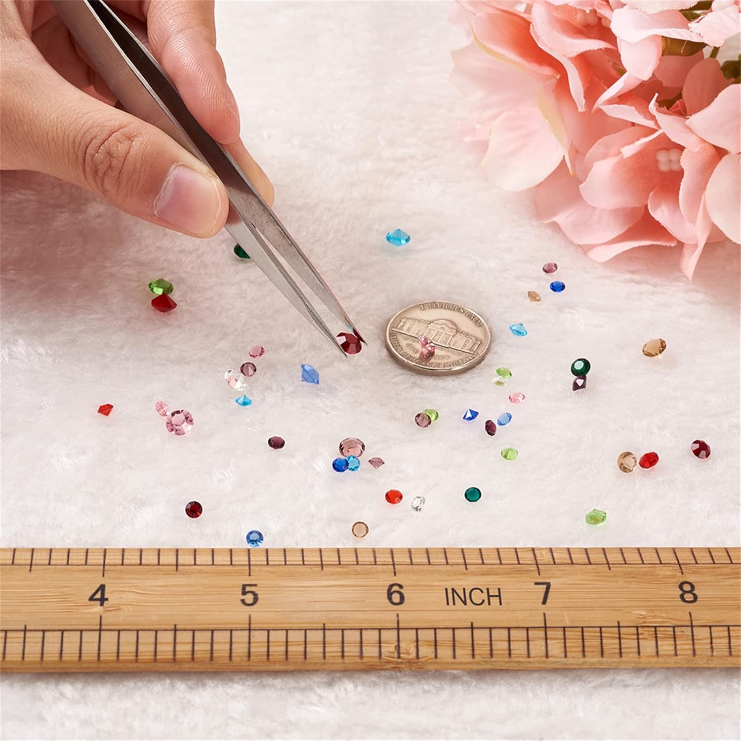 Fashewelry 180pcs 3mm/4mm/5mm Crystal Glass Birth Stone Cabochons 12 Colors Mini Pointed Back Faceted Diamante Rhinestone Gems for Floating Living Memory Charm Bracelet Necklace Nail Art Craft - Image 6