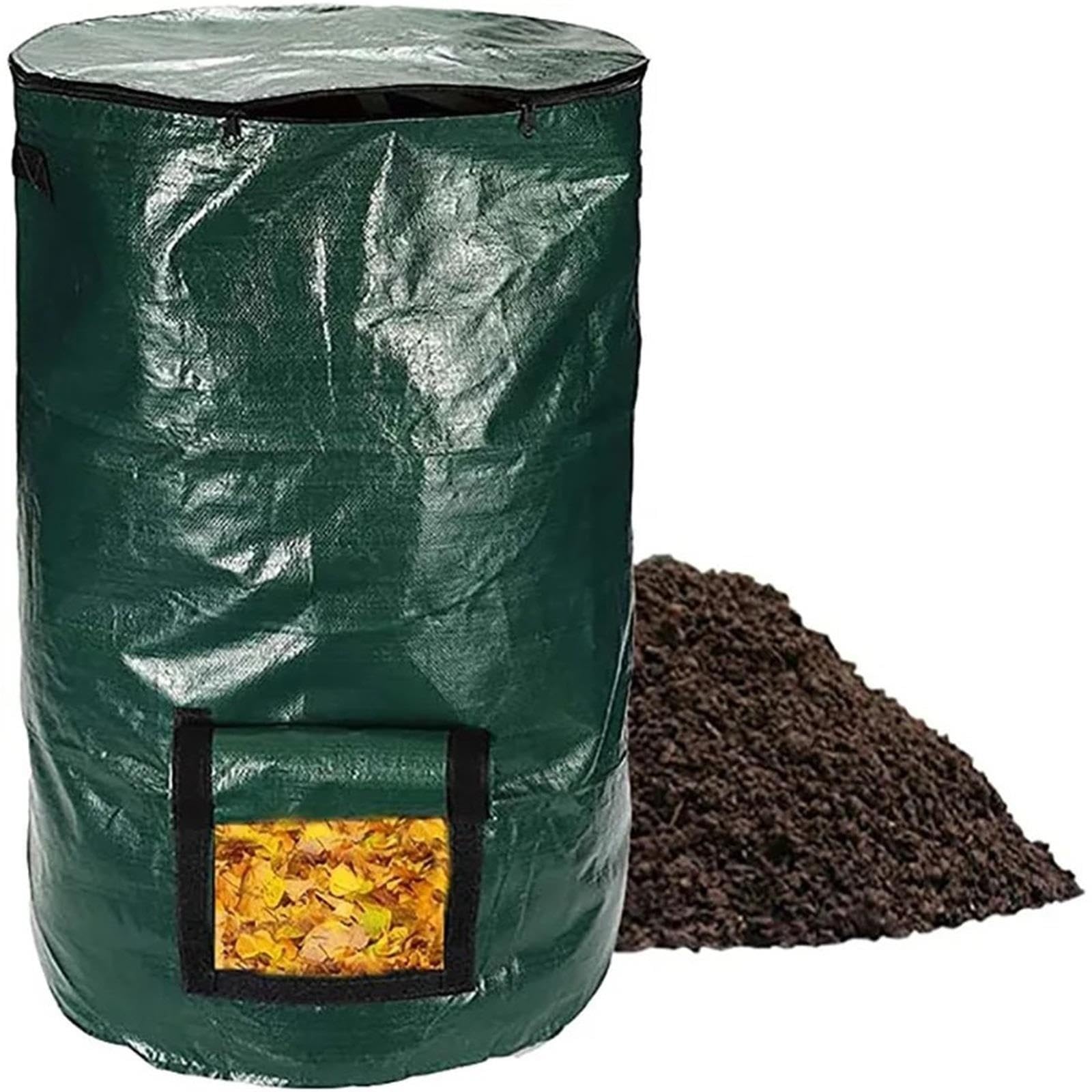 Bolsa para Residuos de Jardín Bolsa de basura reutilizable 34 galones | Con asa de cremallera(34Gallons)