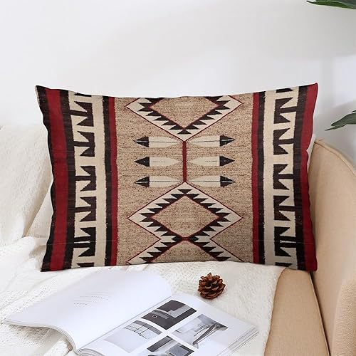 Miniatura 5 de Funda de almohada rectangular abstracta tradicional de los indios nativos americanos indios navajos tribales vintage, rectangular, lumbar,