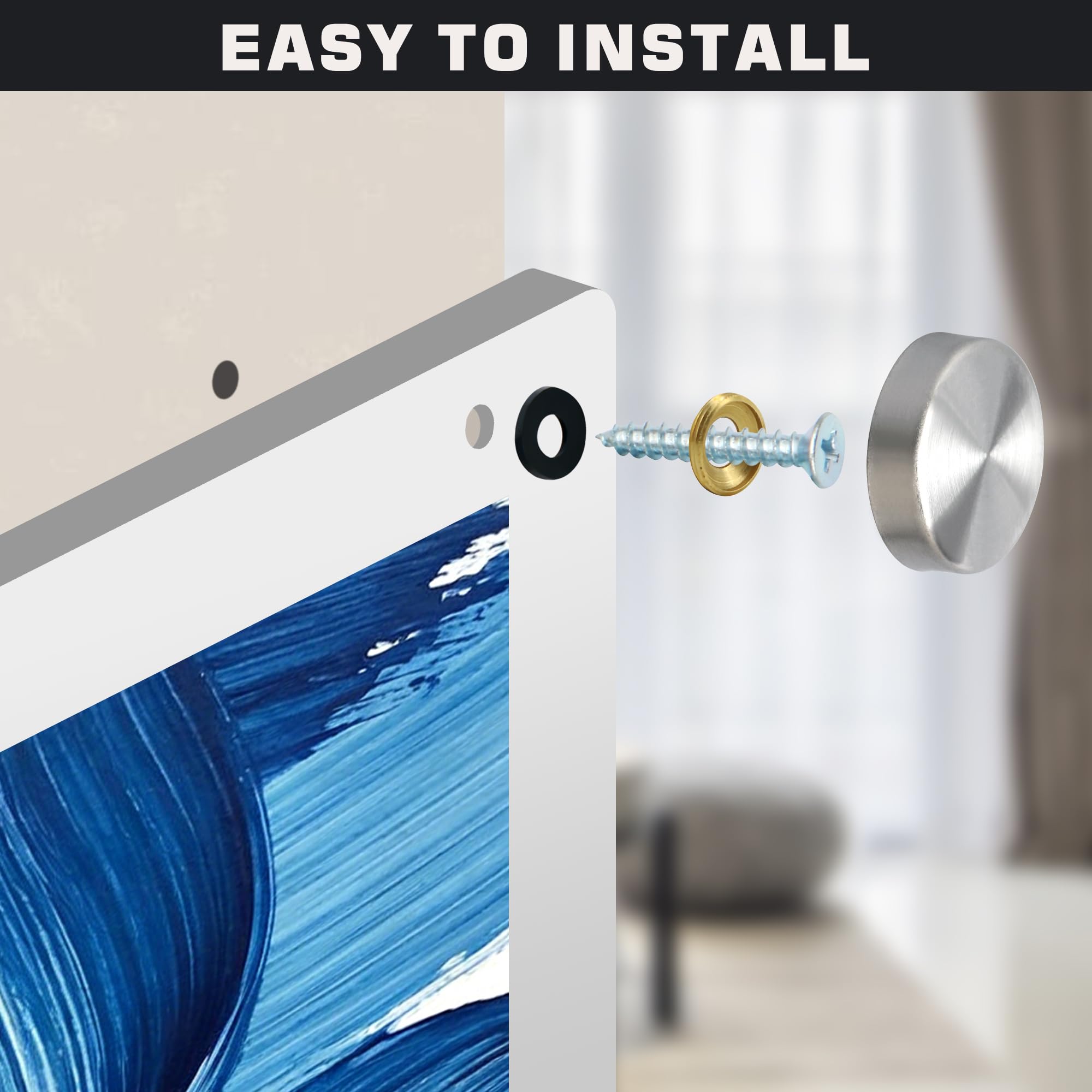 Brushed Screw Covers - Protect & Decorate Hardware -8