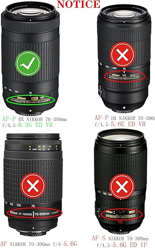 Miniatura 2 de HB-77 - Parasol de lente para Nikon AF-P (no para AF-S) DX NIKKOR 2.756-11.811 in f4.5-6.3G ED VR, parasol HUIPUXIANG de 2.283 in, color negro