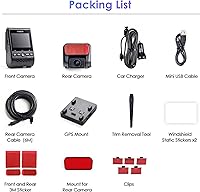 Vista 8 de VIOFO Dual Dash Cam, 2K 1440P 60fps+1080P 30fps Front and Rear Dash Camera with Wi-Fi GPS, Parking Mode, Emergency Recording, Super Capacitor