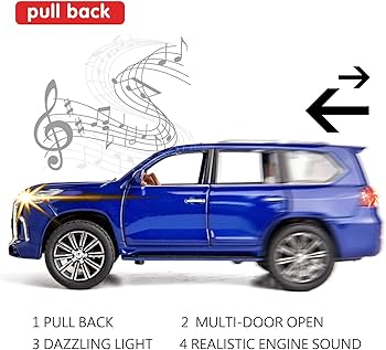 Leelavanti 1/24 Scale Big Toy Car Compatible for Lexus LX570 Model