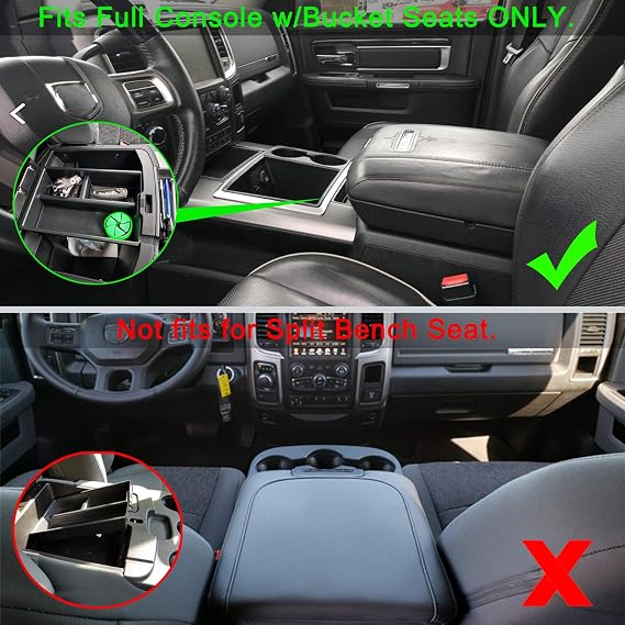 JDMCAR Console Organizer Tray for Dodge Ram 2009-2019 Lower Storage