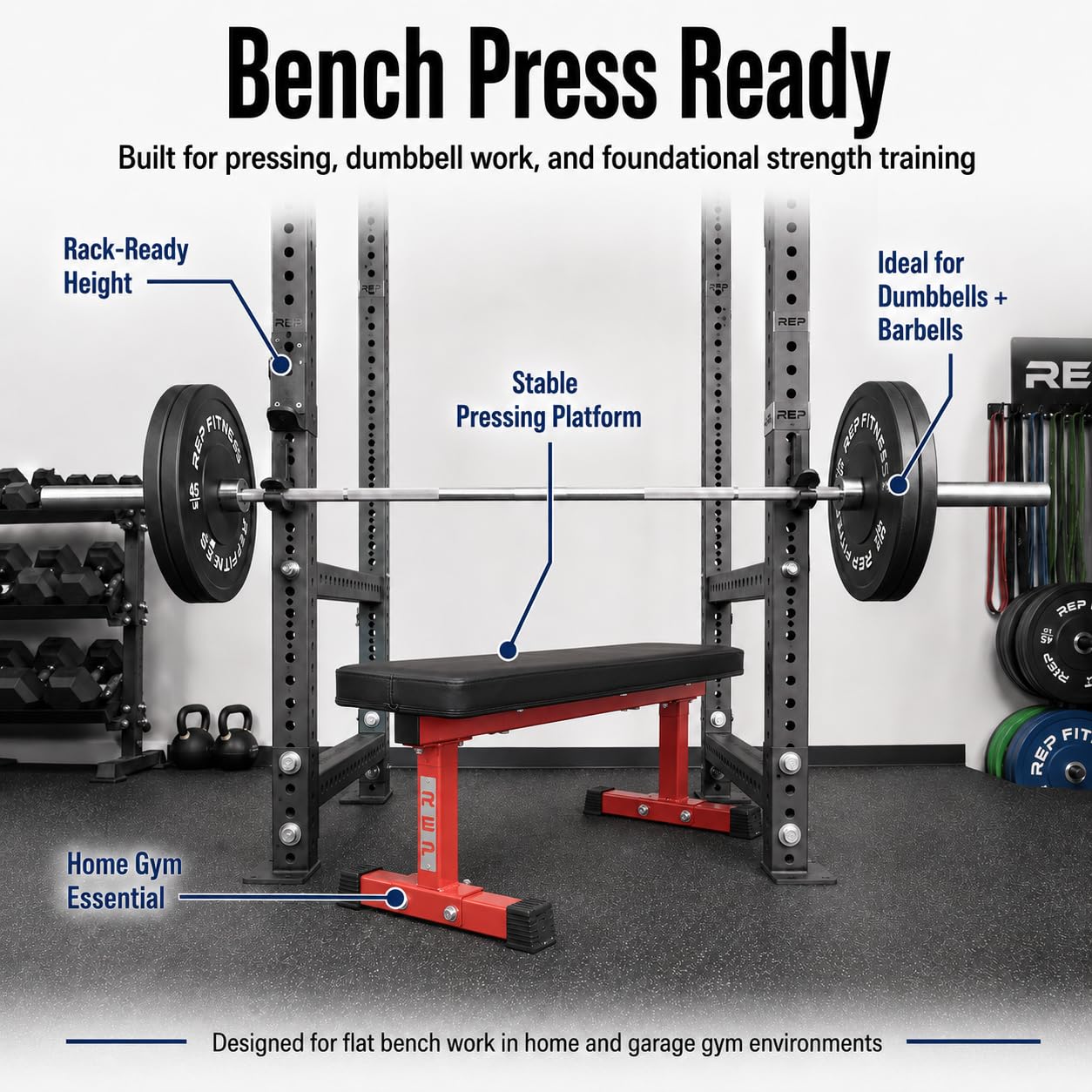 Fitness Flat Weight Bench, Heavy Duty Workout Bench For Home Gym, Folding Fitness Equipment For Strength Training, Adjustable Utility Platform For Dumbbells, Bar游戏副本, Lifting And Core Exercises