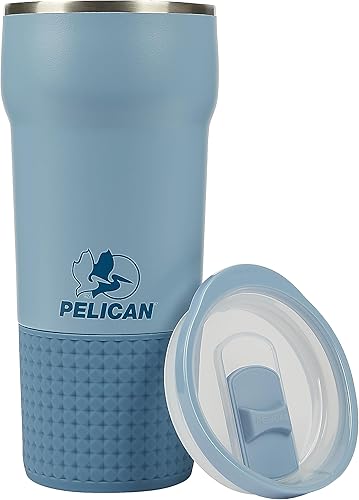 Miniatura 7 de Pelican Hydration Pelican Cascade - Vaso aislado al vacío de 22 onzas, acero inoxidable reciclado de doble pared de viaje con doble tapa, taza de
