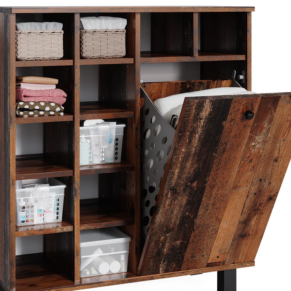 Vicco Badschrank Fynn, Eiche rustikal, 78.4 x 91.6 cm