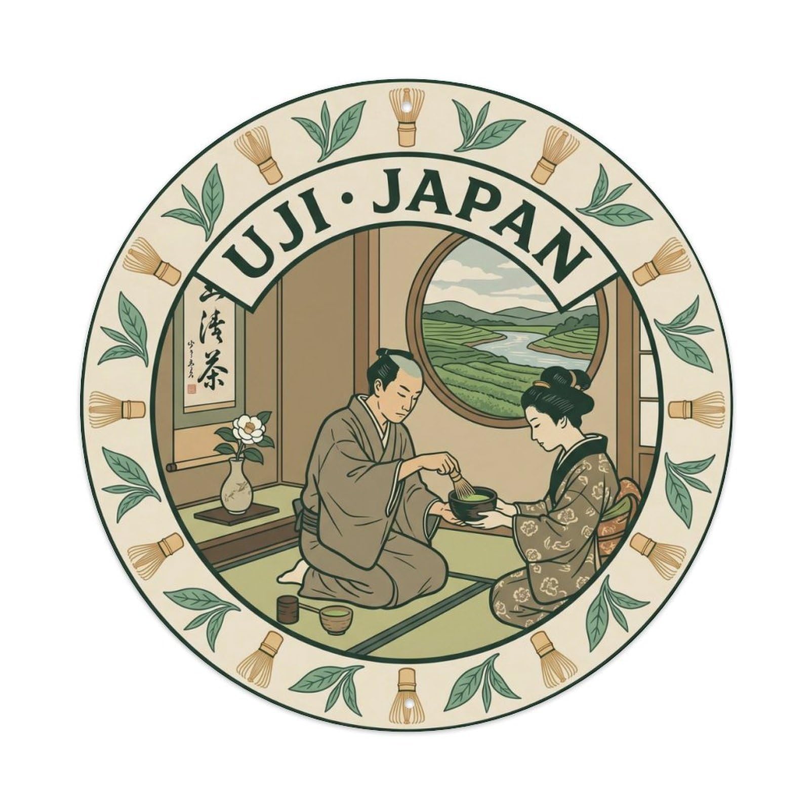 Kyoto Uji Matcha Tea Ceremony Regional Food Culture Metal Tin Sign