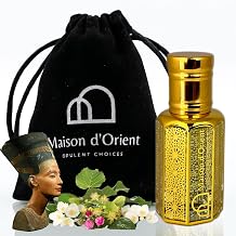 Maison d Orient Egyptian Musk Perfume Oil 12 mL – Premium Long Lasting Unisex Scent in Arabian Tola Bottle with Dapper Stick Applicator, Alcohol Free and Skin Friendly