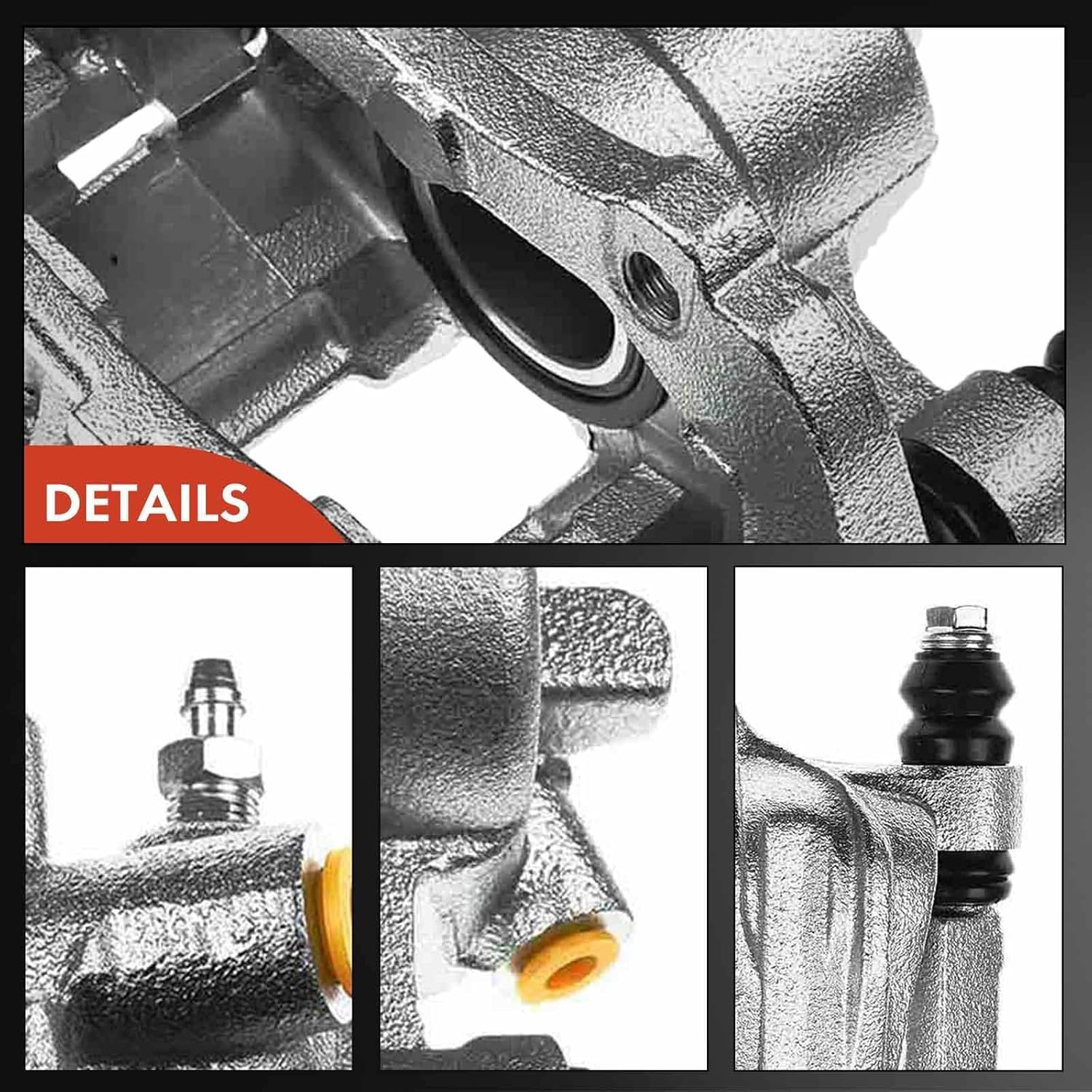 A-Premium Disc Brake Caliper Assembly with Bracket Compatible with Select Dodge and Freightliner Models - Sprinter 2500 2003-2006, Sprinter 3500 2005-2006, 2.7L - Rear Right Passenger Side