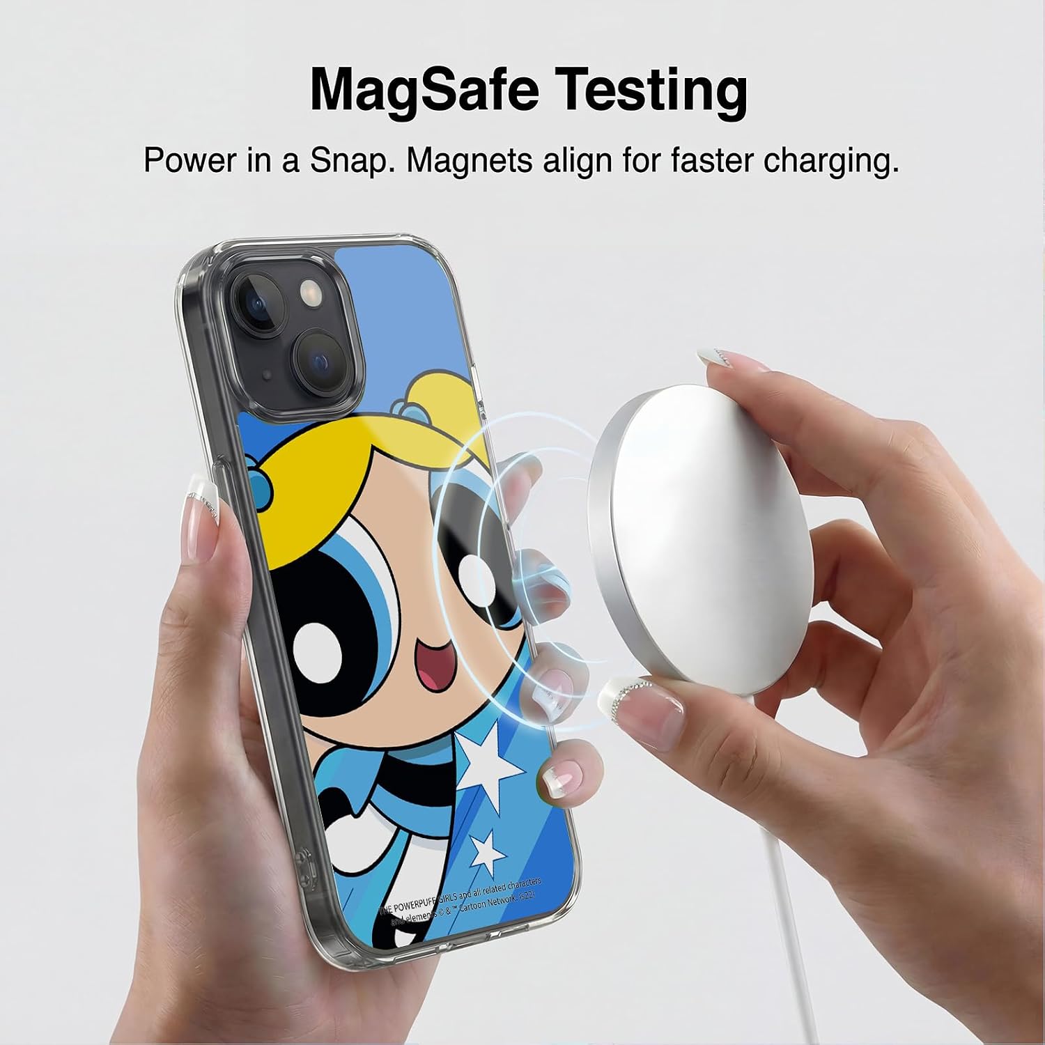 Head Case Designs Officially Licensed The Powerpuff Girls Bubbles Graphics Gel Case [Military Grade Protection] Compatible with Apple iPhone 15 Plus and Compatible with MagSafe