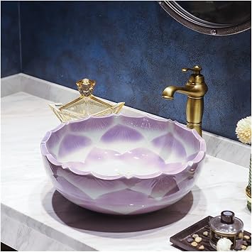 Bathoom Sink Ceramic Bathroom Vessel Vanity Sink Above Counter Bathroom Vessel Sink Washing Art Basin Bowl Bathroom Vessel Sinks