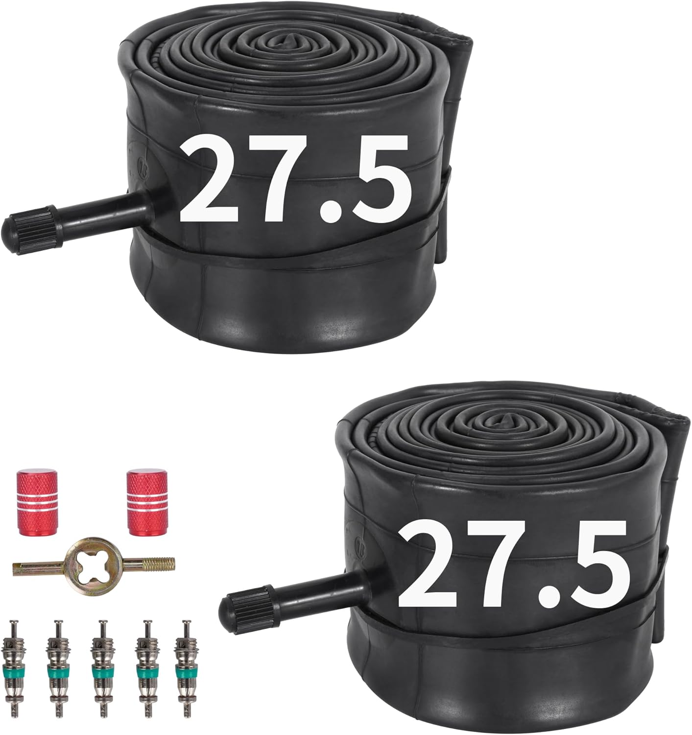 20/26/27.5×2.50/3.00 Inner Tube,Fat Tire Tubes with 32mm Schrader Valve for Electric Mountain Road Capable Bicycle,Heavy Duty Bike Tube Compatible with 20/26/27.5×2.50/2.60/2.70/2.80/3.00 (2 Pcs)
