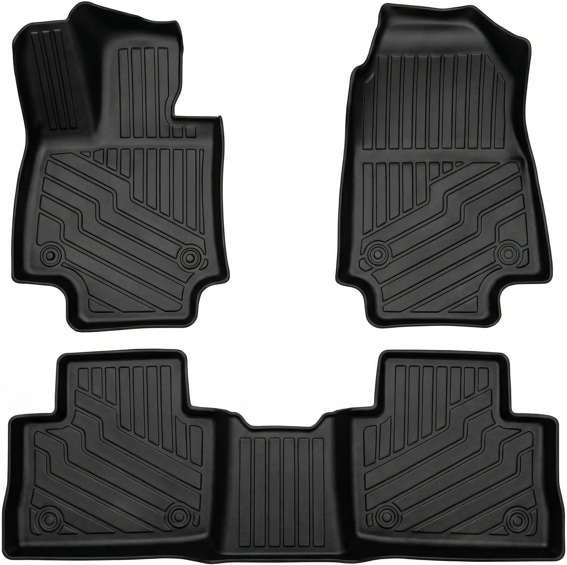 RAV4 Floor Mats Compatible with 2025 2024 2023 2022 2021 2020 2019 Toyota RAV-4，All Weather Protection Waterproof Durable Anti-Slip Odorless Custom-fit TPE Floor Liner Front and Rear Row Set