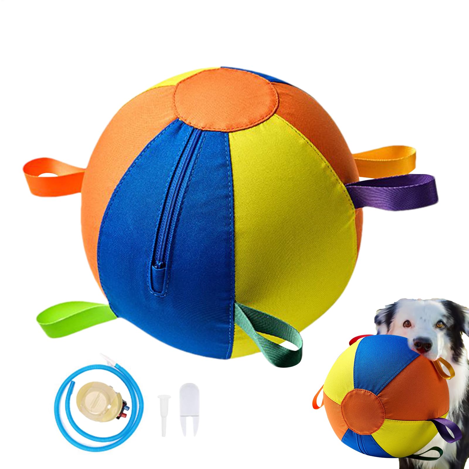 Pelota de Perro Juego Antimordiscos para Masticadores Agresivos | Pelotas interactivas para perros Ejercicio Portátil, Cachorro, Piscina, Agua, Navidad, Cumpleaños
