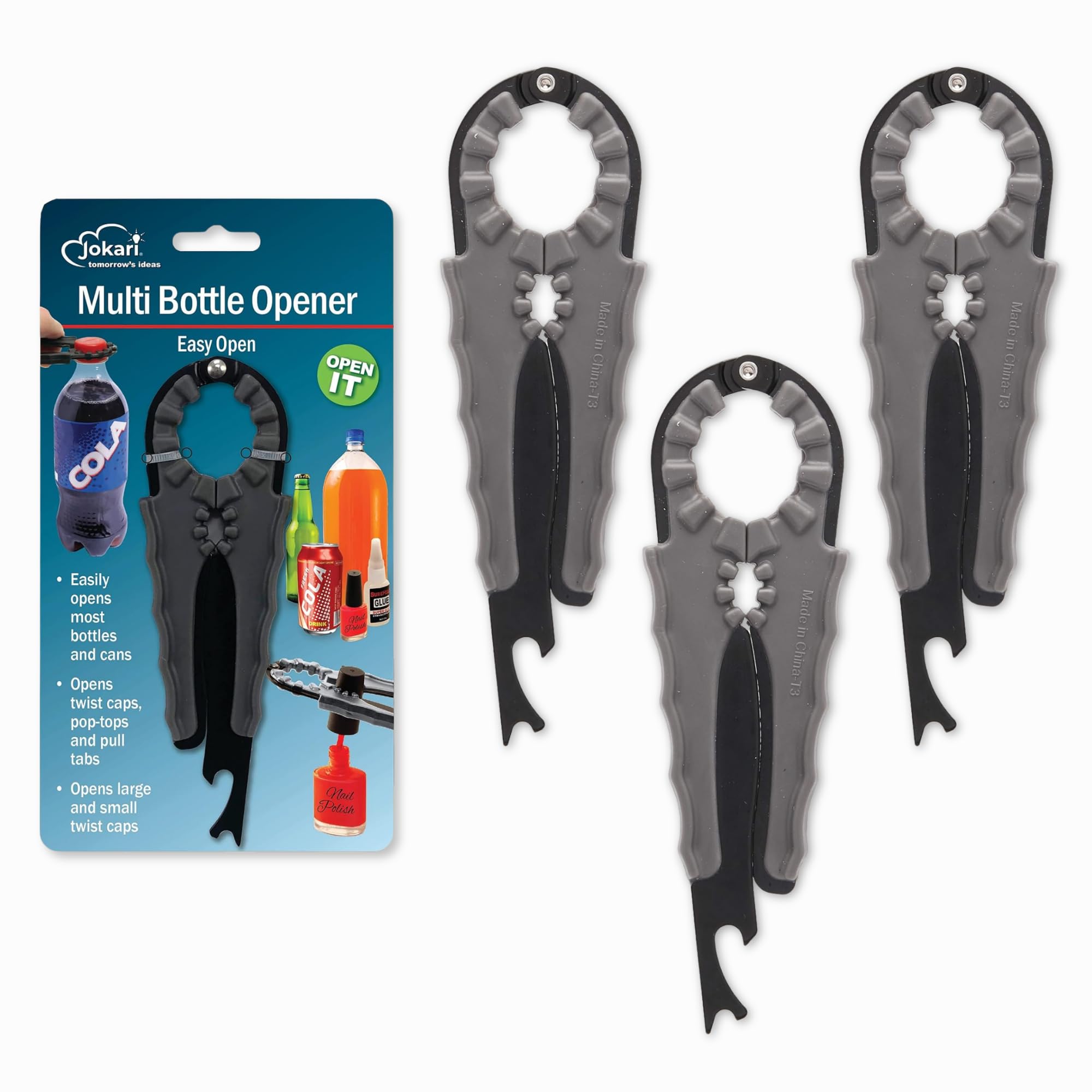 Amazon.com: Jokari 3-Pack Multi Bottle Opener – Jar Lid Opener