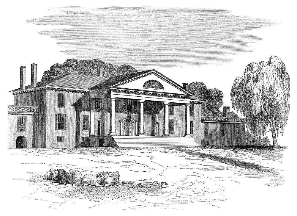 Madison Montpelier 1837 Nthe Estate Of Montpelier In Orange County Virginia Residence Of James Madison Fourth President Of The United States Engraving 1837 Poster Print by (24 x 36)
