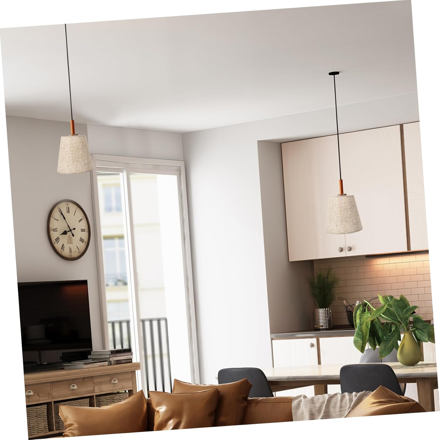 Gadpiparty 2pcs Cloth Lamp Shades Modern Lampshade Linen Burlap Lamp Shades Fabric Lampshade for Table Lamps Linen Bedroom Bedside, Small Lamp Shade, 5.5x5.5x5.1inch