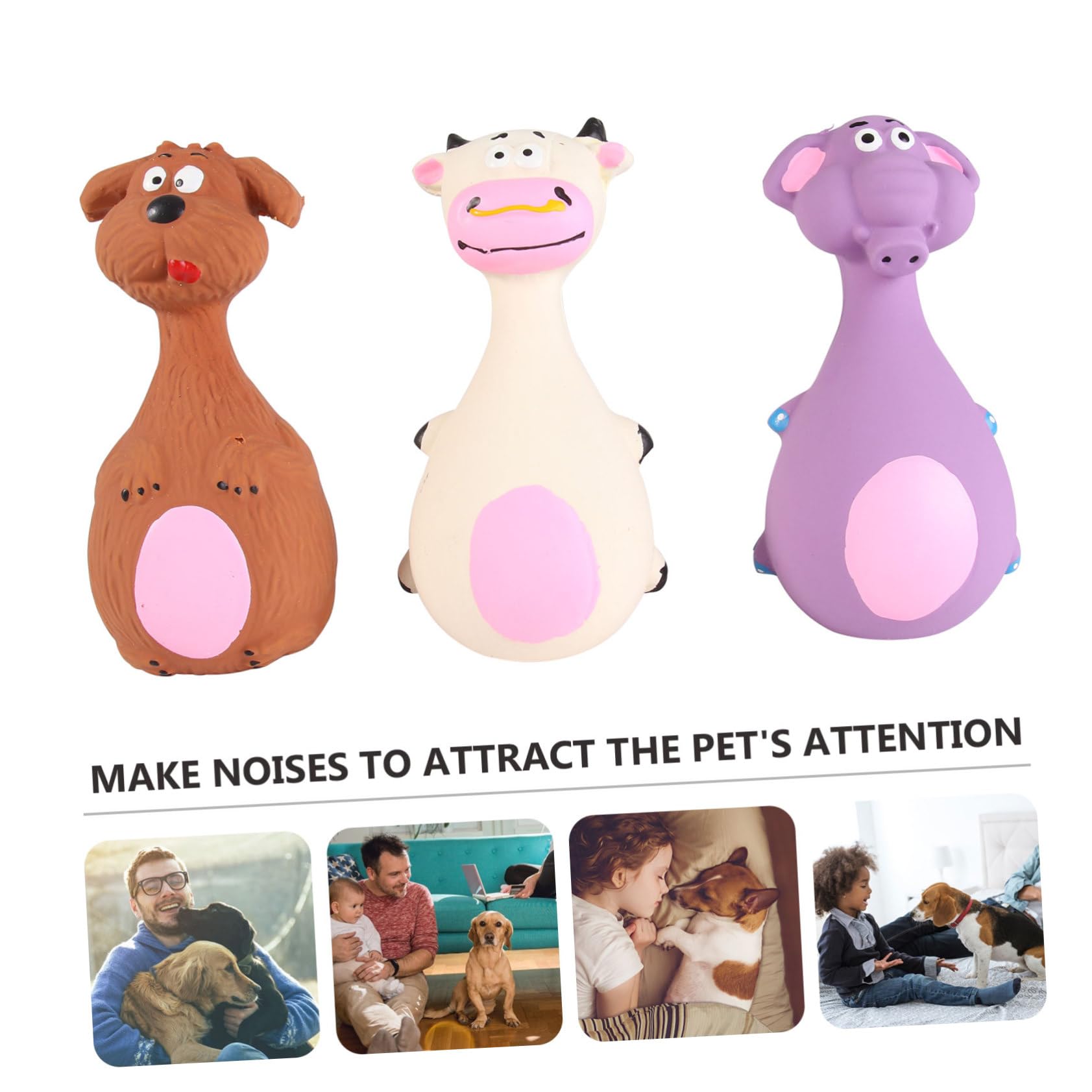 HANABASS 6pezzi Giocattoli Interattivi Per Cani Cartoon Giocattolo Masticabile Con Suono Giocattolo Mordibile Per Animali Domestici e Leggero Per Gioco e Divertimento