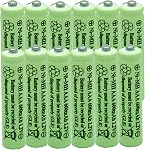 Batteries solaires AAA Triple A NIMH 600mAh 1.2V Rechargeable pour les lumières de jardin télécommandes Mice(12Pcs)