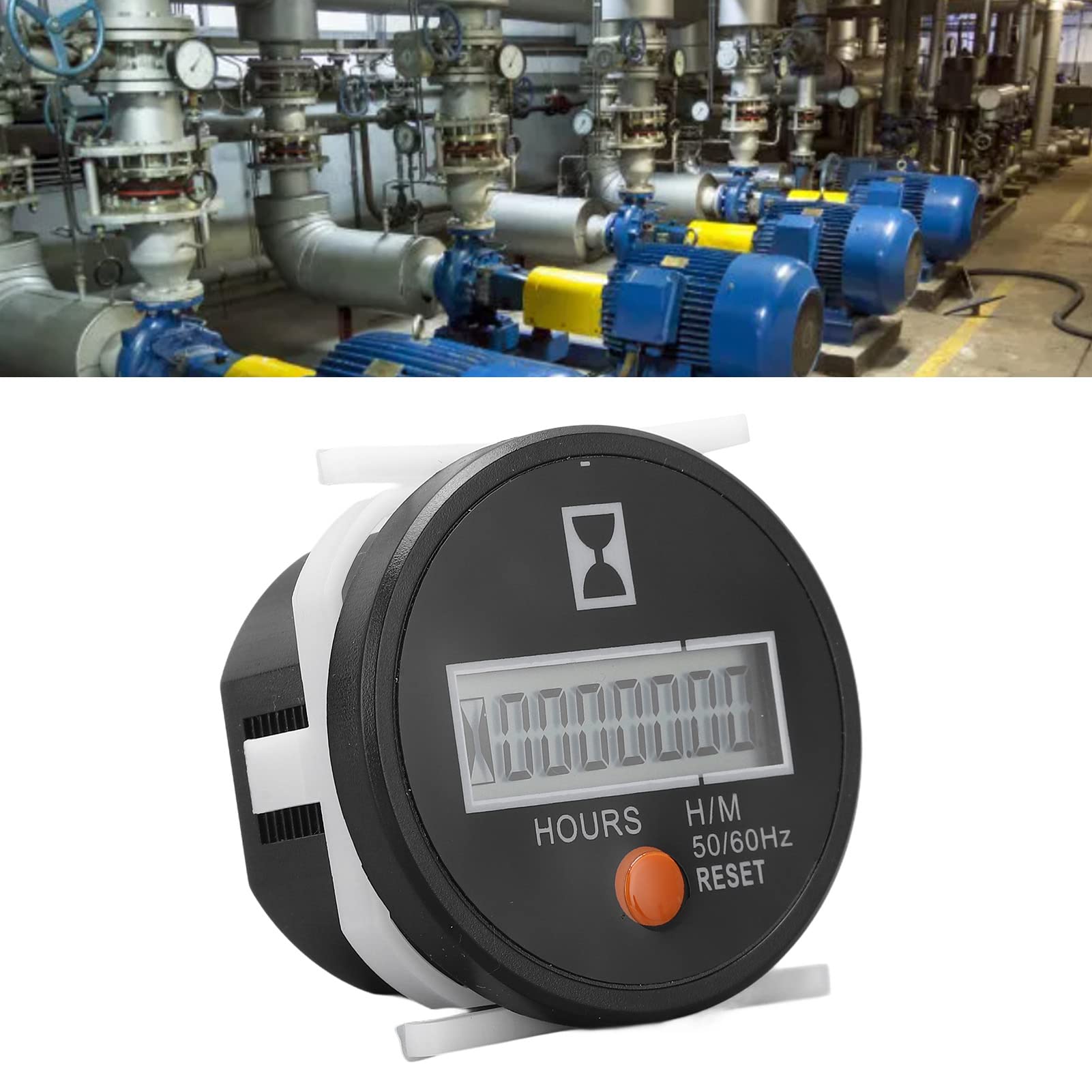 Contaore Digitale, con Pulsante di Reset, Funzionamento Semplice, Prestazioni Stabili, Misuratore Orario ad Alta Precisione e Portatile per Macchine Edili e Agricole