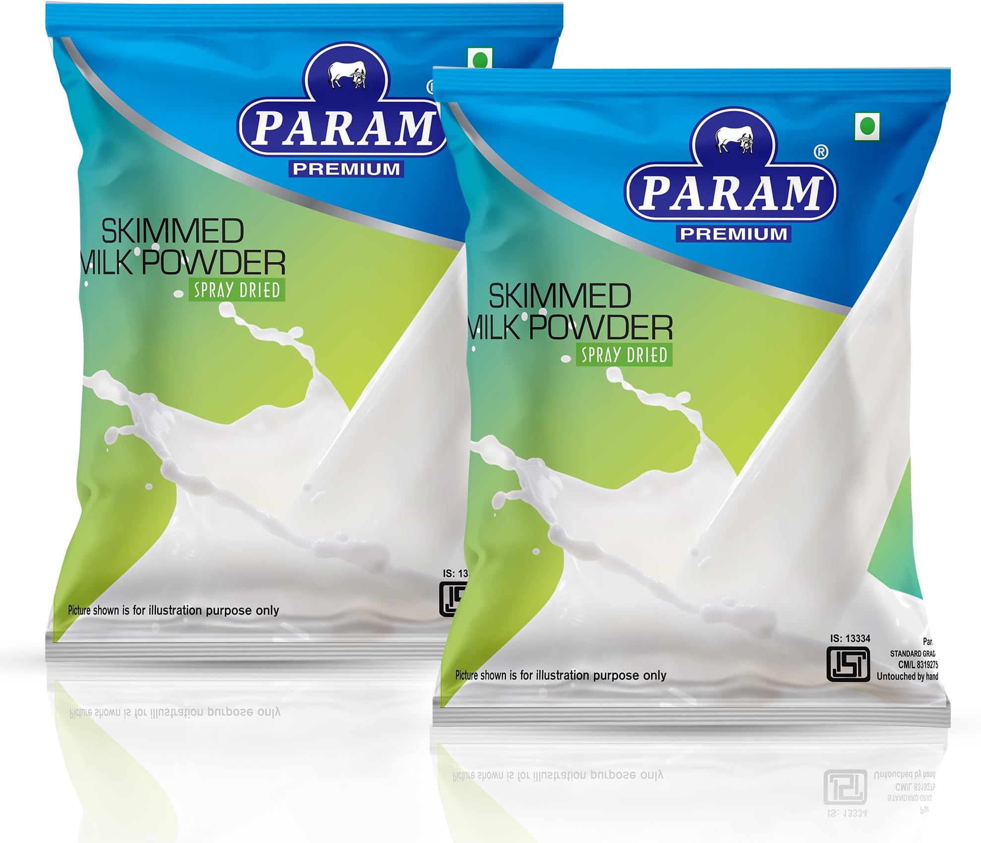 Param Skimmed Milk Powder 1Kg (Pack of 1) | 100% Pure & Natural | High Protein, Low Fat, Sugar-Free | No Preservatives | Instant Mix for Tea, Coffee, Cooking & Baking | Fat-Free Dairy Milk Powder