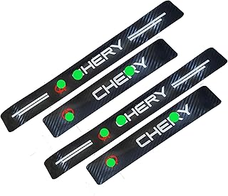 Kaber Egypt 2020 4D Carbon Thermal Car Door Threshold Adhesive Anti Scratch Non-Slip Waterproof - Cheer?? - 4 Pieces - Kaber Egypt