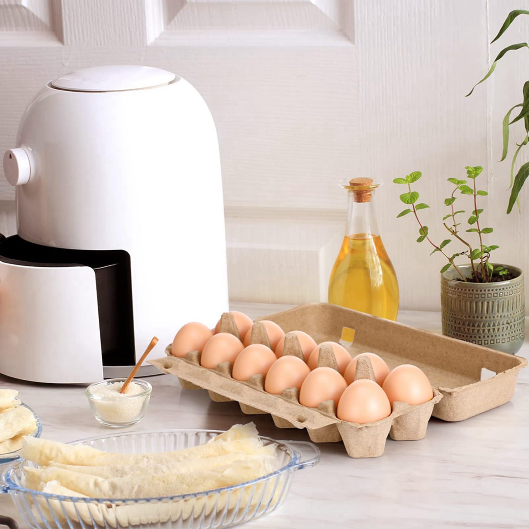 40 UNIDADES Cajas de Huevos de Cartón, Papel Vacío, Cajas de Huevos de Pulpa, Una docena de cartones de huevos, Contenedores, Vacío, Bandeja de Huevos de Pulpa
