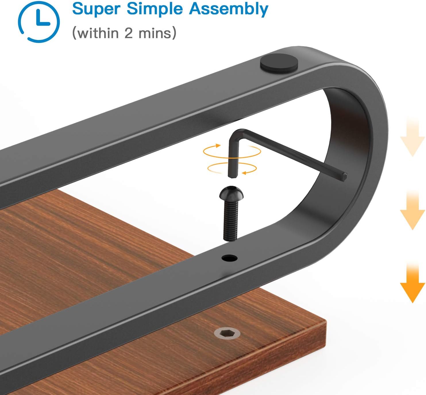 Monitor Stand Riser - Computer Monitor Stand with 14.5 Inch Wood Grain Platform for Laptop, Printer, Tablet, TV, PC, Screen Riser to 4.6 Inch Height for Home & Office Organizer (Wood Grain 1 Pack)