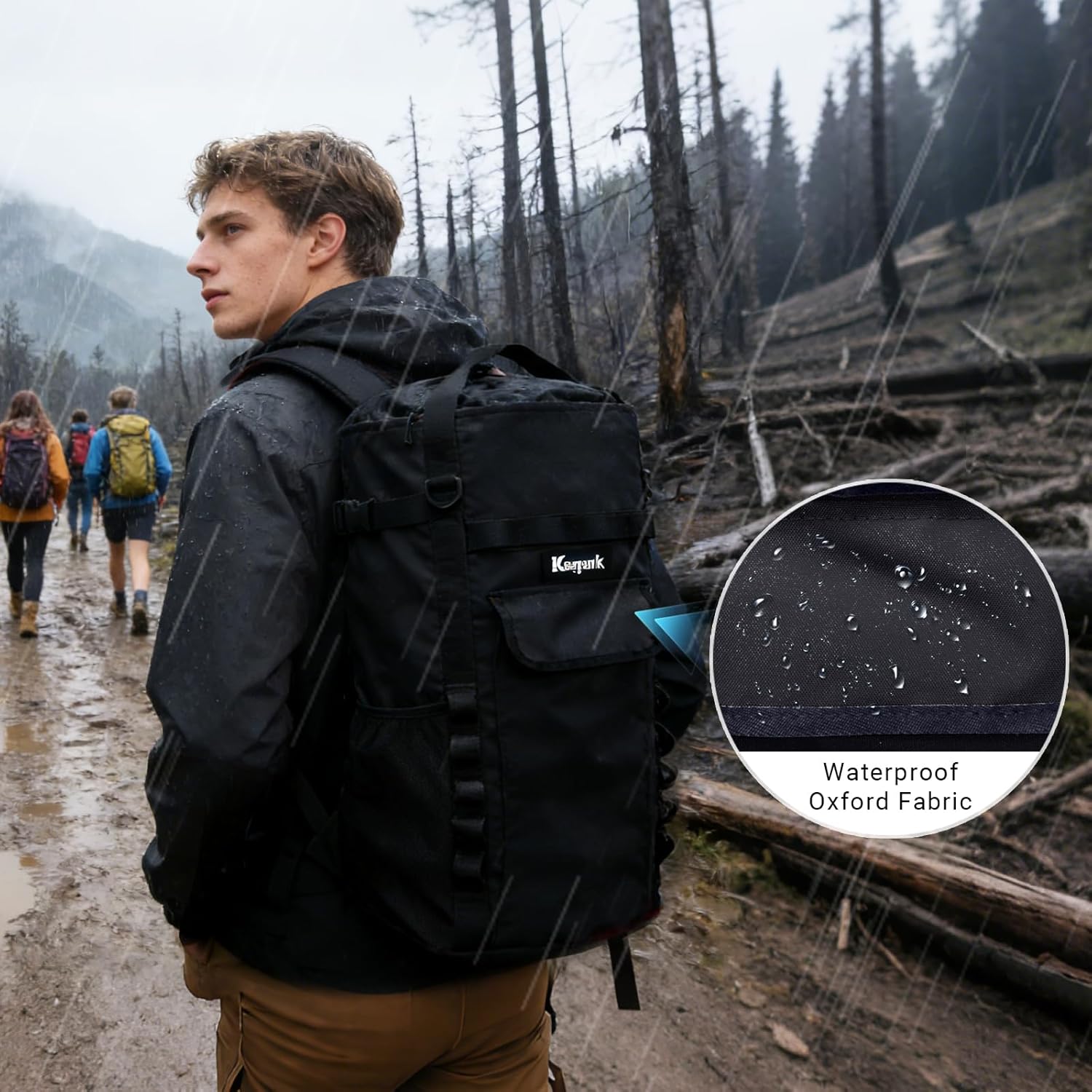 Rock Climbing Rope Storage Bag - Large Capacity Tree Rope Storage Backpack, Waterproof Oxford Outdoor Climbing Rope Bag With Adjustable Shoulder Straps - Black