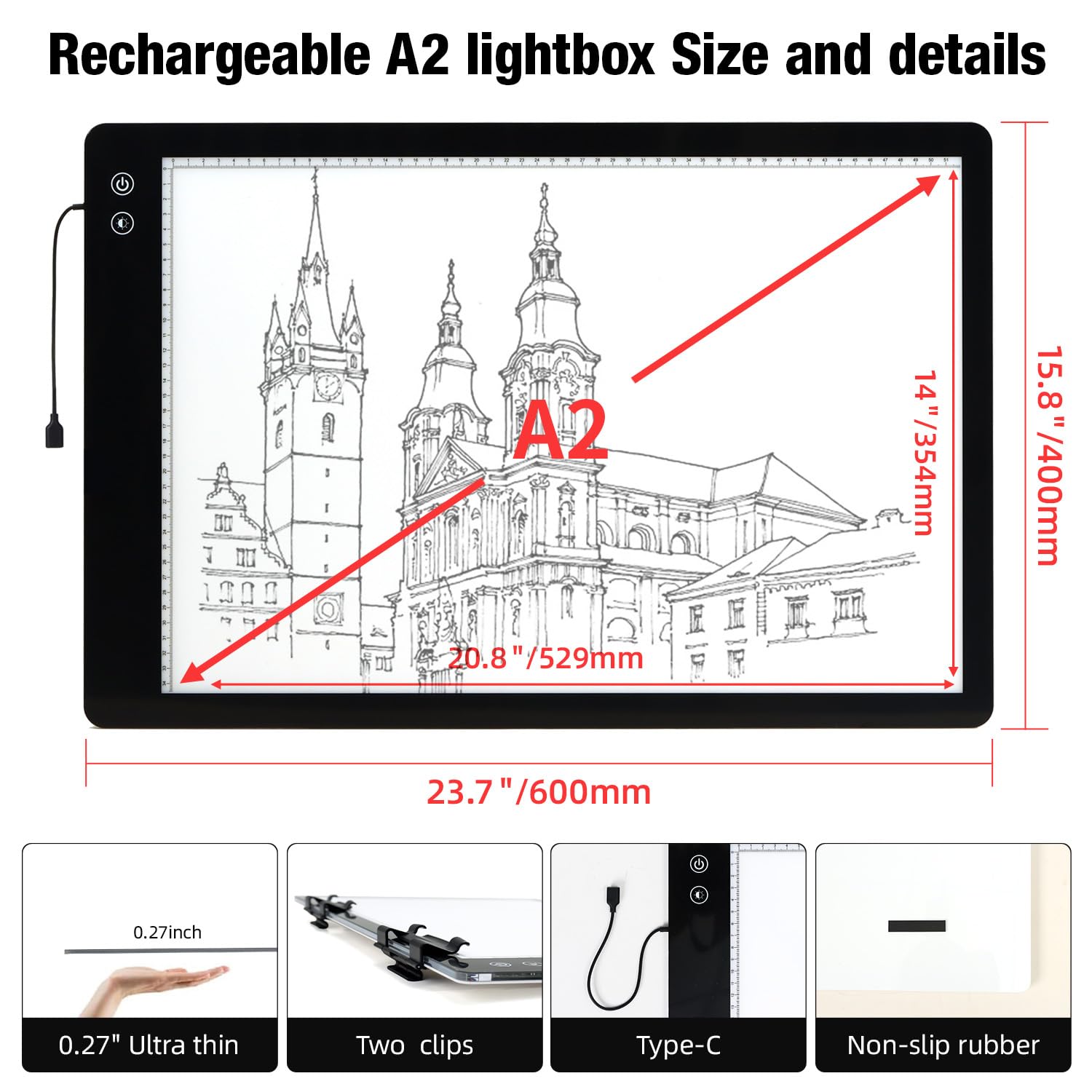 Amazon.com: Zocelight Rechargeable A2 Light pad for Diamond