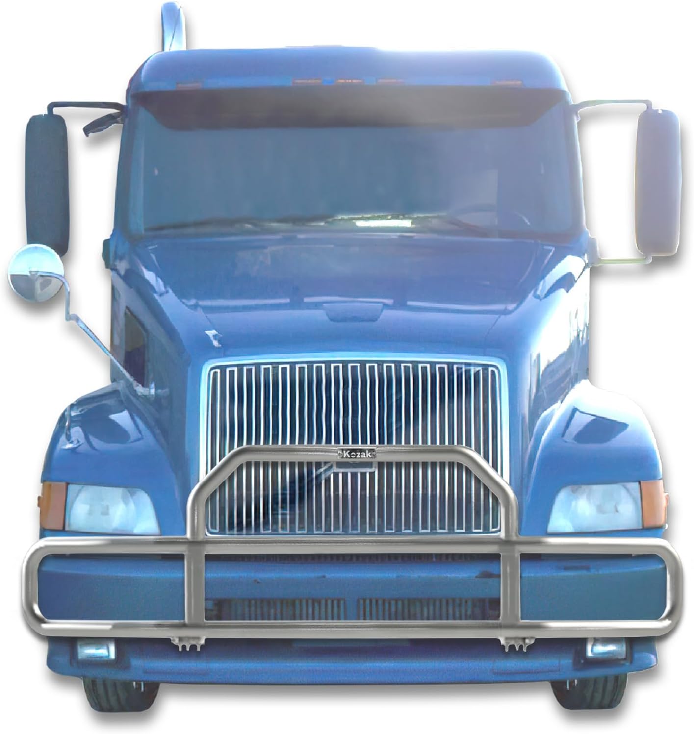 Front Grille Deer Bumper Guard for Semi Truck Compatible with Volvo VNL 1999-2003 (92"x26") + Bracket