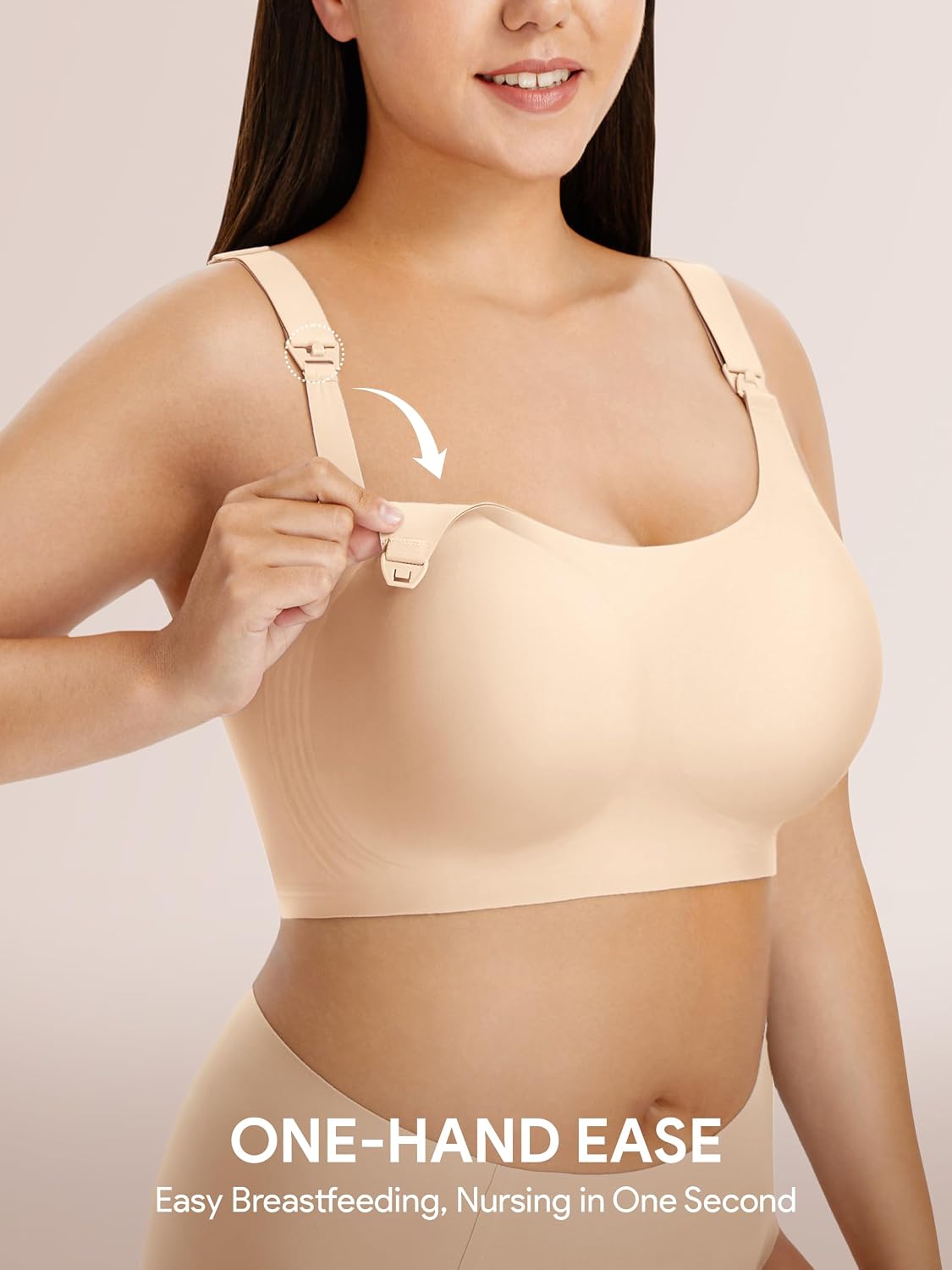Angelhood Seamless Nursing Bra for Women Wire Free Full Coverage Comfort Maternity Bra with Extra Extender,3P