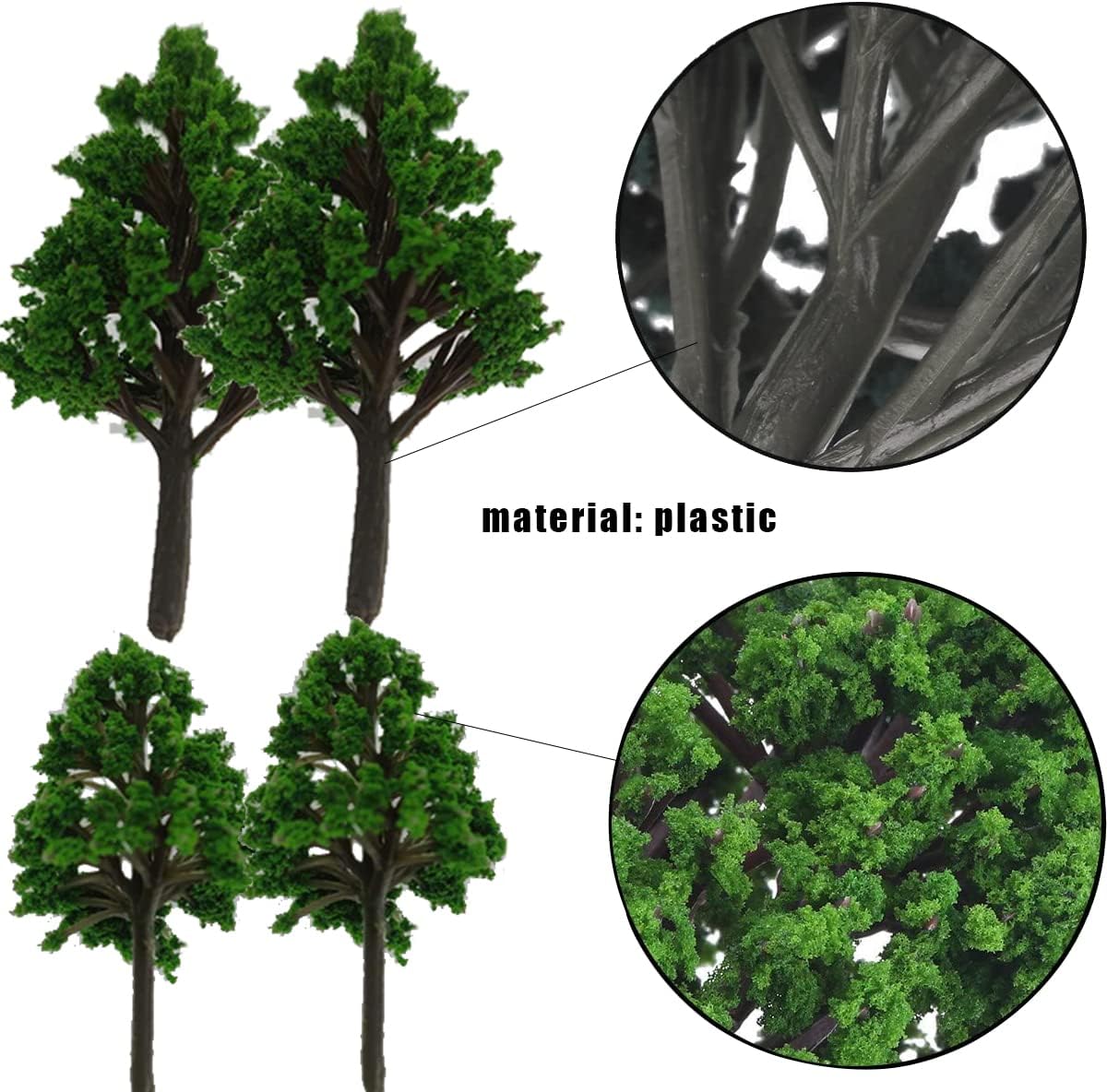 15 PCS Model Trees,Model Miniature Plastic Trees,Miniature Landscape