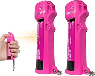 Mace Pepper Spray - Max Police Strength OC with UV Dye, Fast Flip Top, Ergonomic Finger Grip, 12 Feet Range, 0.63 oz Perso