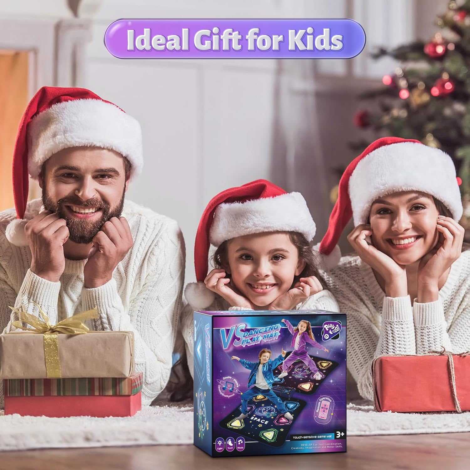 WAYKEE Dance Mat Toys for 3-12 Year Old Kids, Kids Dance Mat with Light-up 12-Button & 5 Game Modes, 2 Player Electronic Dance Pad Toys, Birthday Xmas Gifts for 3 4 5 6 7 8 9 10+ Year Old Girls Boys - Image 2