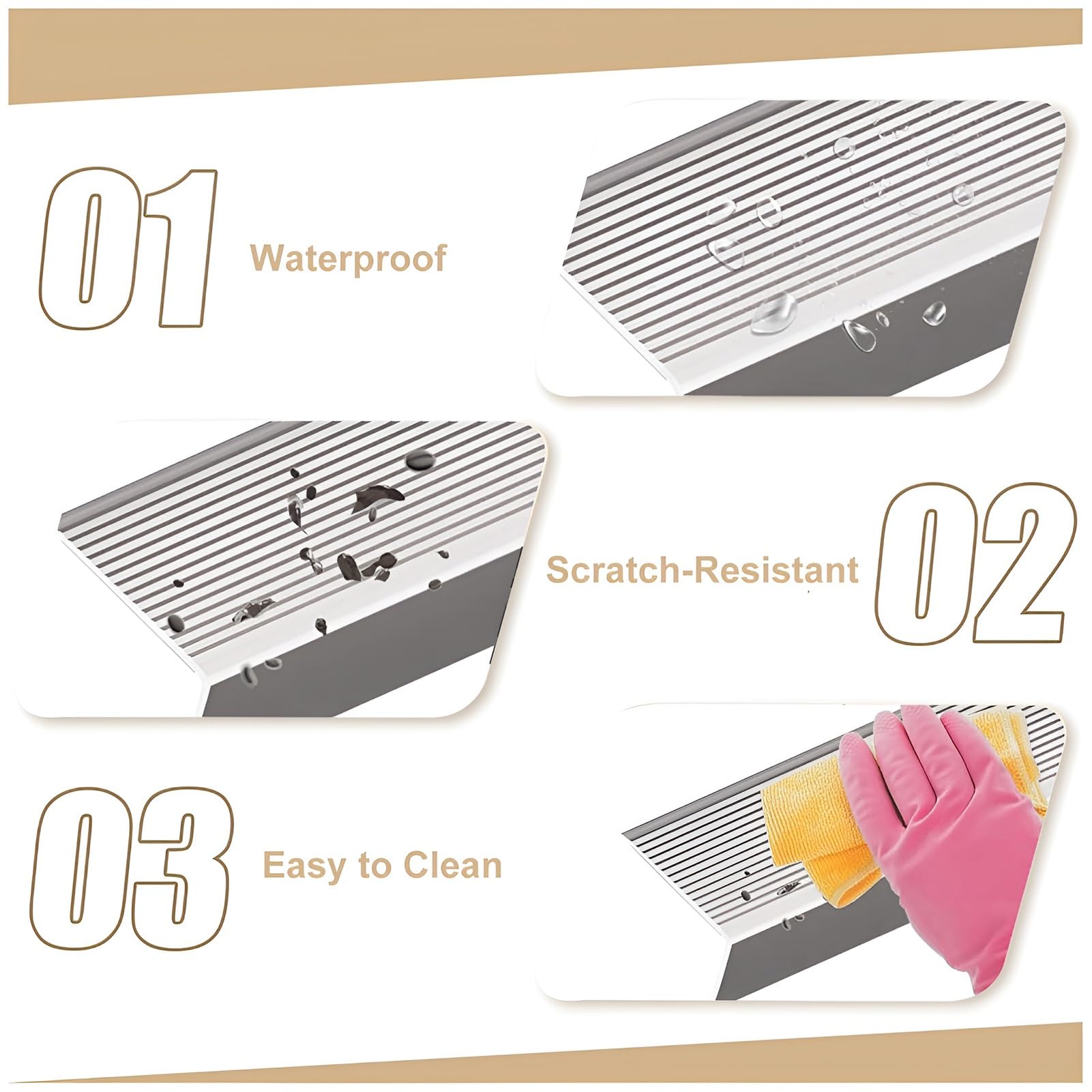 Protector antideslizante para escaleras de 100 cm, perfil de ángulo de aluminio, para interiores y exteriores, seguro para personas mayores y niños, diseño antideslizante, fácil de caminar, D (3 x 2