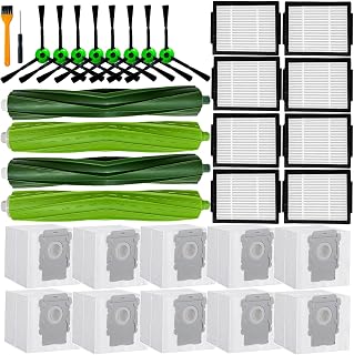 Replacement Parts Accessiroes Compatible with iRobot Roomba E/i/j E5 E6 E7 i3 i3+i4 i4+ i6 i6+ i7 i7+ i5 i5 j5 j5 i2 i8 i8+/Plus Robot Vacuum 2 Set Rubber Brush