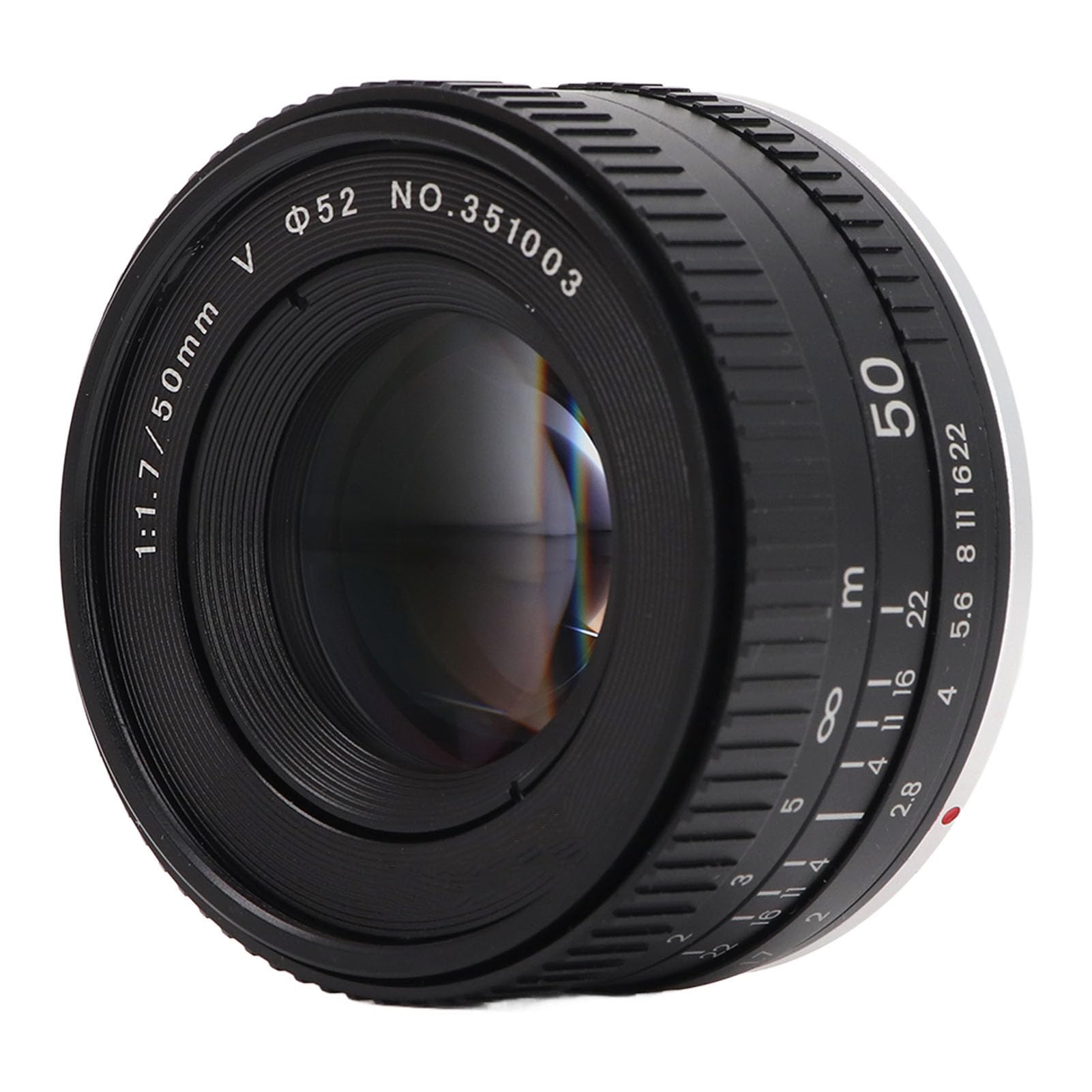 Obiettivo da 50 Mm F1.7 Ad Ampia Apertura, Obiettivo per Ritratto Full Frame per Fotocamera con Messa a Fuoco Fissa Manuale per DSLR con Attacco F, Fotocamera Mirrorless con